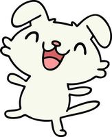 cartoon of a happy dog dancing vector