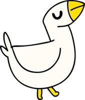 cartoon of a farmyard bird vector