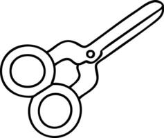 line doodle of a pair of scissors vector