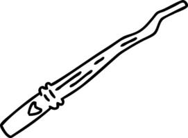 line doodle of a magic wand vector