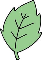 dibujos animados de una hoja simple pero magnífica vector