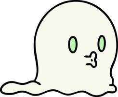 cartoon of a spooky ghost just floating along vector