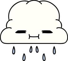 cartoon of a cloud raining down on you with indifference vector