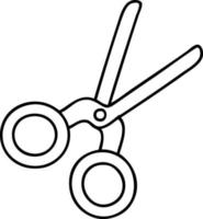 line doodle of a pair of scissors vector