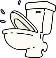 cartoon of a toilet talking or flushing vector