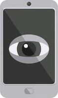 cell phone watching you graphic vector illustration icon