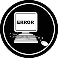 computer error vector illustration circular symbol
