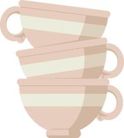 icono de ilustración de vector gráfico de pila de tazas