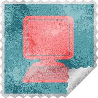 computer icon square peeling sticker vector illustration