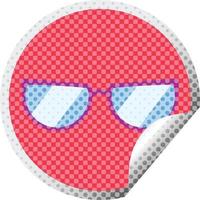 spectacles graphic vector illustration circular sticker