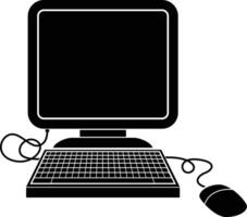 vector icon illustration of a computer with mouse