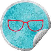 spectacles graphic vector circular peeling sticker