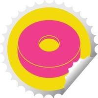 donut graphic vector circular peeling sticker