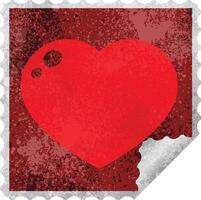 heart peeling sticker graphic vector illustration square peeling sticker