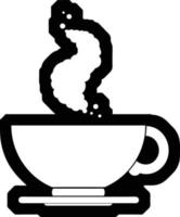 vector icon illustration of a hot cup of coffee