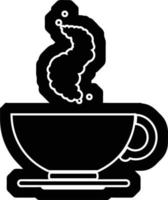 vector icon illustration of a hot cup of coffee