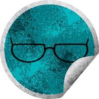 spectacles graphic vector illustration circular sticker