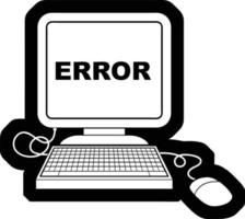 icono de vector ilustración de un error de computadora