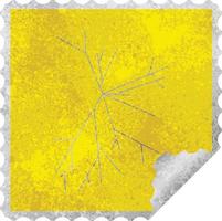 cracked screen graphic square sticker stamp vector