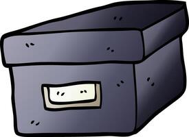 vector gradient illustration cartoon old filing box