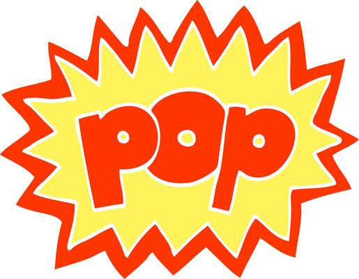 flat color illustration cartoon pop symbol