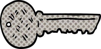 comic book style cartoon key vector