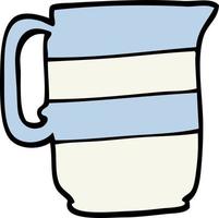 jarra de leche de dibujos animados estilo doodle dibujado a mano vector