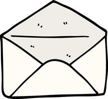 hand drawn doodle style cartoon envelope vector