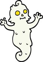 hand drawn doodle style cartoon spooky ghost vector