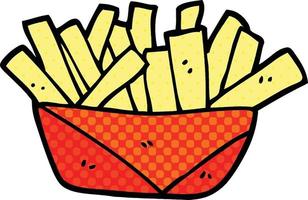 comic book style cartoon french fries vector