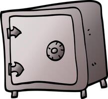 vector gradient illustration cartoon old safe