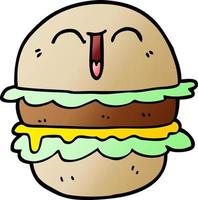 vector gradient illustration cartoon burger