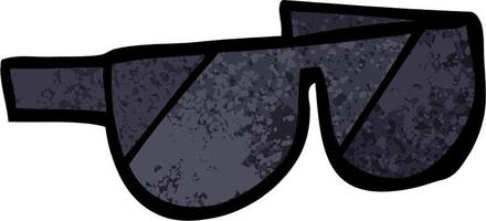grunge textured illustration cartoon sunglasses vector