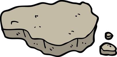 hand drawn doodle style cartoon old rock vector