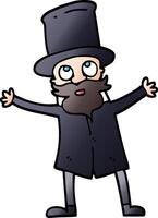 vector gradient illustration cartoon victorian man