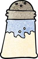 grunge textured illustration cartoon salt shaker vector