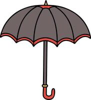 traditional tattoo of an umbrella vector