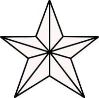 tatuaje tradicional de una estrella vector