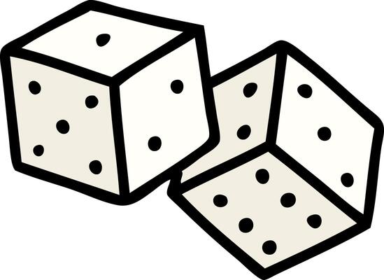 traditional tattoo of lucky dice