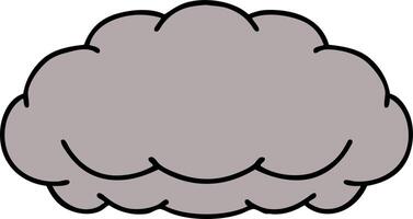 traditional tattoo of a cloud a grey cloud vector