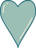 tattoo style icon of a heart vector