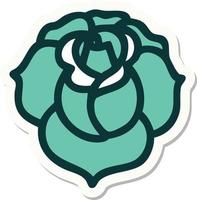 tattoo style sticker of a flower vector