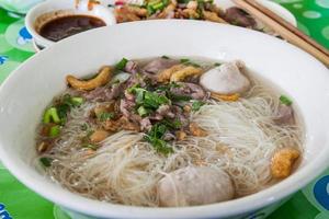 Chinese noodles in soup photo
