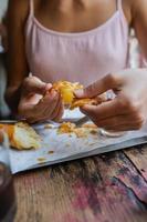 Eating an orange photo