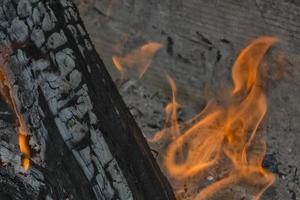 wood embers detail photo