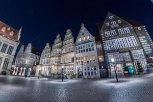 BREMEN, GERMANY - JANUARY, 4 2015 - old town illuminated in christmas time photo