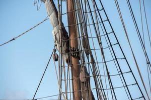 Old vessel sail ship detail photo