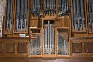 antique church pipe organ detail photo