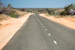 West Australia Desert endless road photo