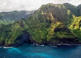 kauai napali coast aerial view photo